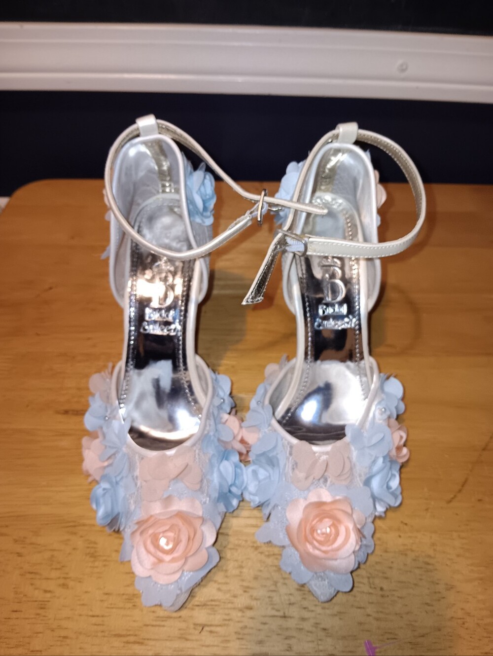 Bridal Smilee Lace Floral Wedding Heels Size  37